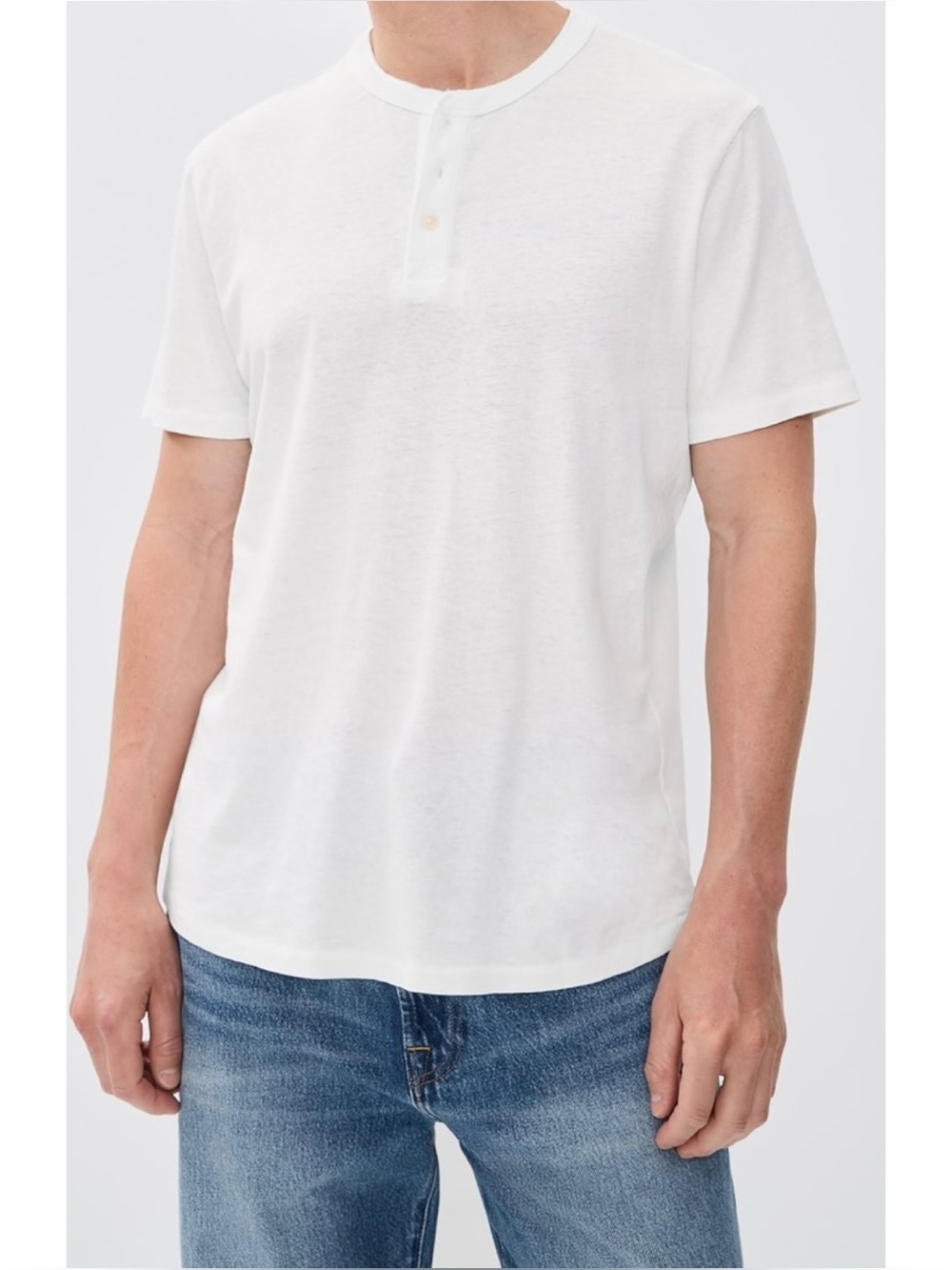 Marine Layer Hemp Cotton Slub Knit Short Sleeve Henley *Flaw*